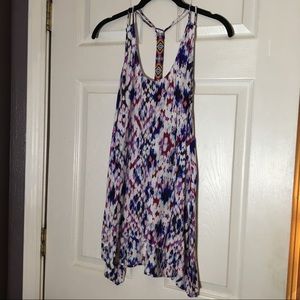 Lavender Brown Open Back Dress